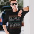 Ugly Christmas Drinking Bourbon Holiday Party Long Sleeve T-Shirt Gifts for Him