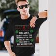 Ugly Christmas Sweater Dear Santa Claus Wish List Long Sleeve T-Shirt Gifts for Him