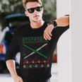 Ugly Christmas Sweater For Flute Players Long Sleeve T-Shirt Gifts for Him