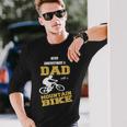 Never Underestimate A Dad With A Mountain BikeLong Sleeve T-Shirt Gifts for Him