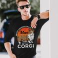 Never Underestimate A Man With A Corgie Dog Lover Long Sleeve T-Shirt Gifts for Him