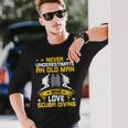 Never Underestimate Old Man Love Scuba Diving Long Sleeve T-Shirt Gifts for Him