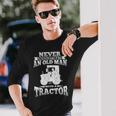 Never Underestimate An Old Man Tractor Grandpa Grandpa Long Sleeve T-Shirt T-Shirt Gifts for Him