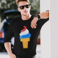 Usa Ice Cream Cone Cute For 4Th Of July Usa Long Sleeve T-Shirt T-Shirt Gifts for Him