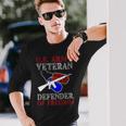 Veteran Vets Us Army Veteran Defender Of Freedom Fathers Veterans Day 5 Veterans Long Sleeve T-Shirt Gifts for Him