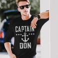 Vintage Captain Don Boating Lover Long Sleeve T-Shirt Gifts for Him