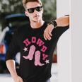 Vintage Pink Howdy Rodeo Western Country South Cowgirl Boot Rodeo Long Sleeve T-Shirt T-Shirt Gifts for Him