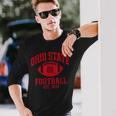 Vintage State Of Ohio Columbus Varsity Style Football Long Sleeve T-Shirt Gifts for Him