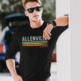 Vintage Stripes Allenville Al Long Sleeve T-Shirt Gifts for Him