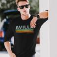Vintage Stripes Avilla Ar Long Sleeve T-Shirt Gifts for Him