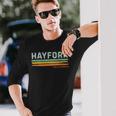 Vintage Stripes Hayfork Ca Long Sleeve T-Shirt Gifts for Him