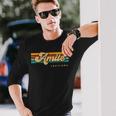 Vintage Sunset Stripes Amite Louisiana Long Sleeve T-Shirt Gifts for Him