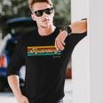 Vintage Sunset Stripes Austinburg Ohio Long Sleeve T-Shirt Gifts for Him