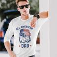 All American Dad Patriotic Eagle Sunglasses Us Flag 4Th July Long Sleeve T-Shirt Gifts for Him