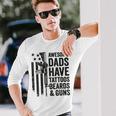 Awesome Dads Have Tattoos Beards & Guns Dad Gun Long Sleeve T-Shirt Gifts for Him