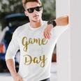 Game Day Football Cute Football Top Long Sleeve Gifts for Him