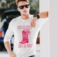 Lets Go Girl Cowboy Hat And Boot Trendy Pink Cowgirl Rodeo Rodeo Long Sleeve T-Shirt T-Shirt Gifts for Him