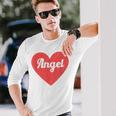 I Heart Angel First Names And Hearts I Love Angel Long Sleeve T-Shirt Gifts for Him