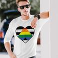 Lgbtq Straight Ally Flag Heart Lgbtqia Straight Ally Long Sleeve T-Shirt T-Shirt Gifts for Him