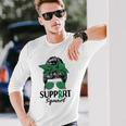 Messy Bun Sunglasses Support Squad Liver Disease Awareness Long Sleeve T-Shirt T-Shirt Gifts for Him