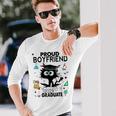 Proud Boyfriend Of A Class Of 2023 Graduate Black Cat Long Sleeve T-Shirt T-Shirt Gifts for Him