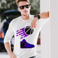 Purple Basketball Sneaker Long Sleeve T-Shirt T-Shirt Gifts for Him