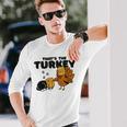 Thanksgiving Cat Fake Cat Thanksgiving Turkey Long Sleeve T-Shirt Gifts for Him