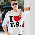 Valentine I Heart TS I Love Ts Couple Loving Long Sleeve T-Shirt Gifts for Him