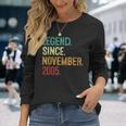 18 Years Old Legend Since November 2005 18Th Birthday Long Sleeve T-Shirt Gifts for Her
