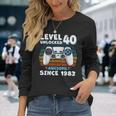 40 Birthday Decorations Gamer Video 1983 40Th Birthday Long Sleeve Gifts for Her