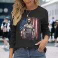 4Th Of July Patriotic Abraham Lincoln Graphic July 4Th Long Sleeve T-Shirt Gifts for Her