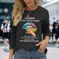 Alison Name Alison With Three Sides Long Sleeve T-Shirt Gifts for Her