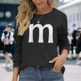 Alphabet M Family Letter M Halloween Costumes Long Sleeve T-Shirt Gifts for Her