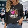 American Football Lover Game Day Leopard Cheetah Football Long Sleeve Gifts for Her