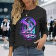 Astronaut Dj Djing In Space Edm Cool Graphic Vaporwave Long Sleeve T-Shirt Gifts for Her