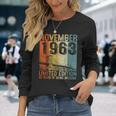 Awesome Since November 1963 Vintage 60Th Birthday Men Long Sleeve T-Shirt Gifts for Her