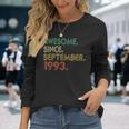 Awesome Since September 1993 30Th Birthday 30 Year Old Long Sleeve Gifts for Her