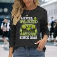 Birthday Boy Video Game Level 8 Unlocked Awesome Since 2015 Long Sleeve T-Shirt T-Shirt Gifts for Her