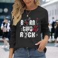 Born Two Rock Electric Guitar Long Sleeve Gifts for Her