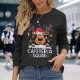 Cafeteria Squad Reindeer Santa Hat Christmas Family Long Sleeve T-Shirt Gifts for Her