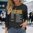 Catering Manager Hourly Rate Catering Supervisor Long Sleeve T-Shirt Gifts for Her