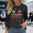 Chest Nuts Christmas Red Plaid Matching Couple Chestnuts Long Sleeve T-Shirt Gifts for Her