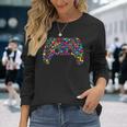 Colourful Polka Dot Video Game International Dot Day Long Sleeve T-Shirt Gifts for Her