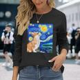 Corgi Starry Night Art Dog Art Corgi Owner Corgi Long Sleeve Gifts for Her
