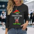 The Crocheting Elf Christmas Matching Family Pajama Costume Long Sleeve T-Shirt Gifts for Her