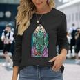Cthulhu Church Stained Glass Cosmic Horror Monster Church Long Sleeve T-Shirt Gifts for Her