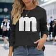 Cute Family Halloween Team Costume Matching M Letter Long Sleeve T-Shirt Gifts for Her