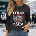 Being Dad Is An Honor Being Papa Is Priceless Usa Flag Daddy Long Sleeve T-Shirt T-Shirt Gifts for Her