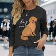 Dark Golden Retriever Dog Mom Woman Long Sleeve T-Shirt Gifts for Her