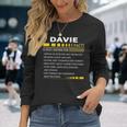 Davie Name Davie Facts V2 Long Sleeve T-Shirt Gifts for Her
